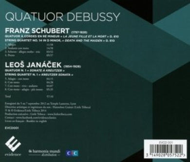Schubert: String Quartet No. 14 'Death and the Maiden; Janacek: String Quartet No. 1 'Kreutzer Sonata'