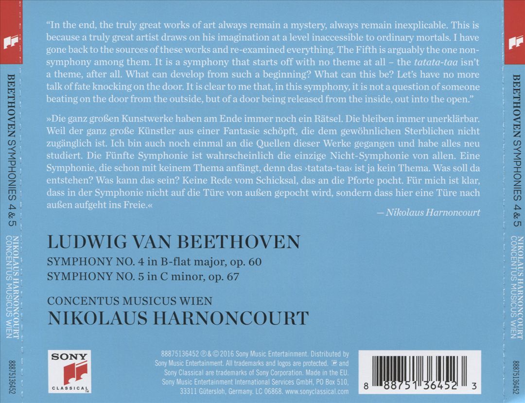 Beethoven: Symphonies Nos. 4 & 5